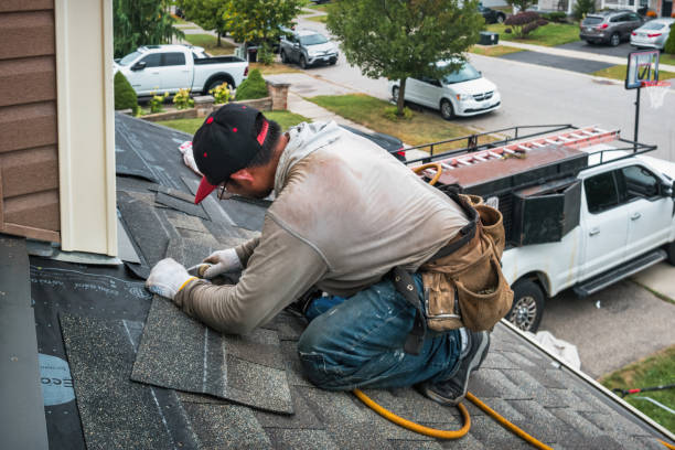 Professional Metal Roofing technician working in Saco, ME